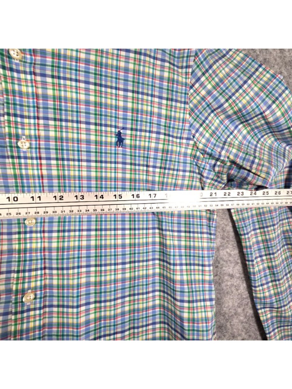 Ralph Lauren NWT Men’s Slim Fit Plaid Button Up Shirt Blue Size L - Picture 4 of 11